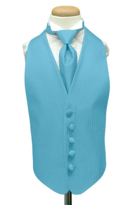 Chaleco Herringbone Blue Ice Niño