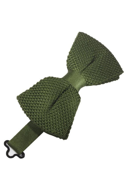 Corbatín Silk Knit Army Green Caballero