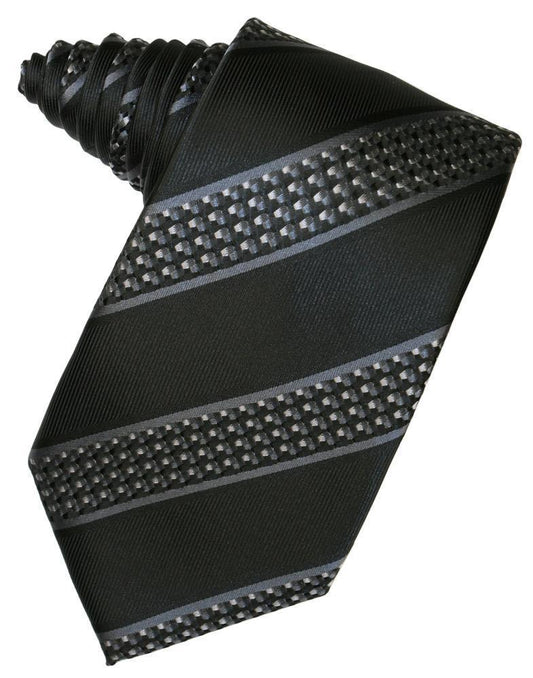Corbata Venetian Stripe Asphalt Caballero