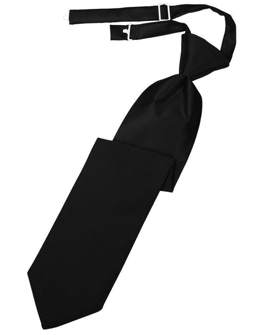 Corbata Luxury Satin Black Caballero