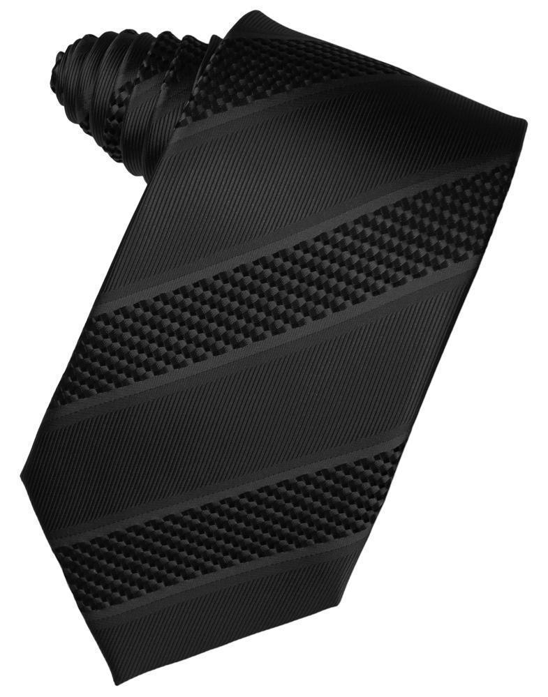 Corbata Venetian Stripe Black Caballero