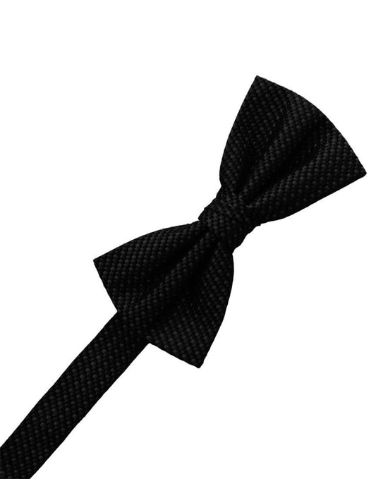 Corbatín Silk Weave Black Caballero