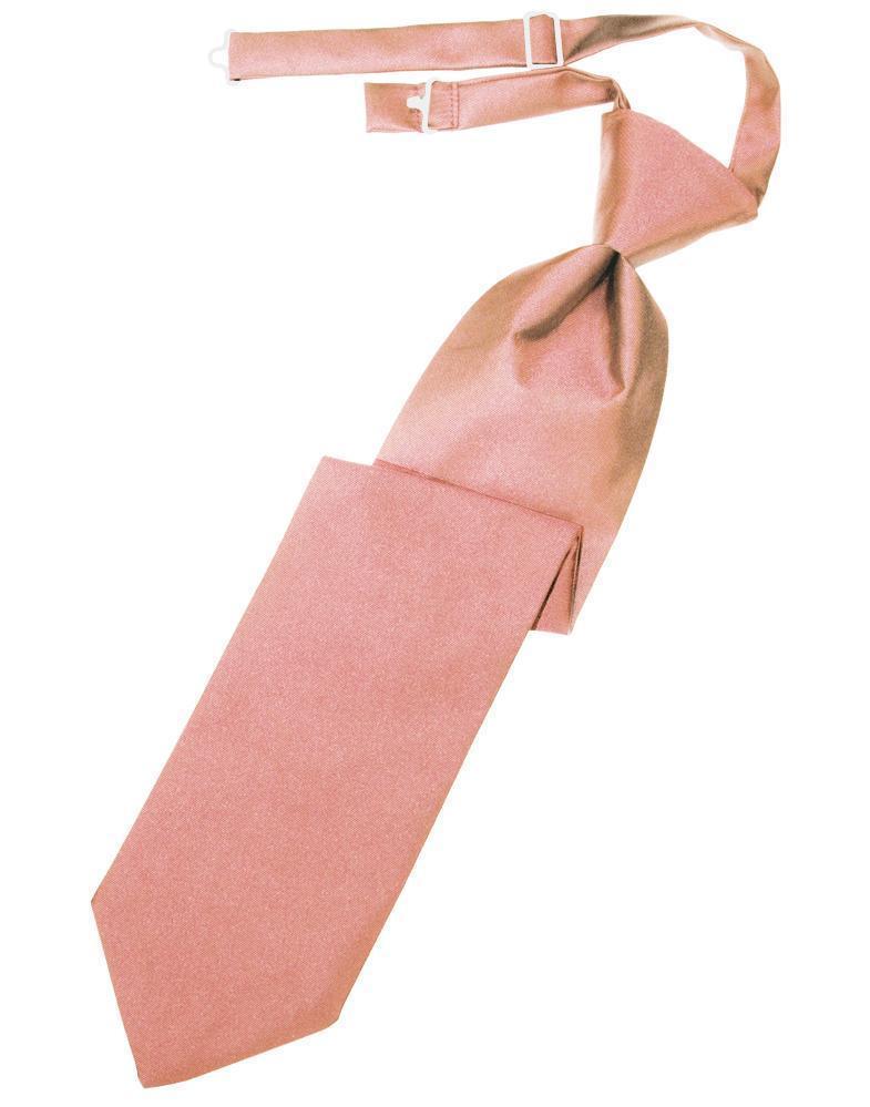 Corbata Luxury Satin Coral Caballero