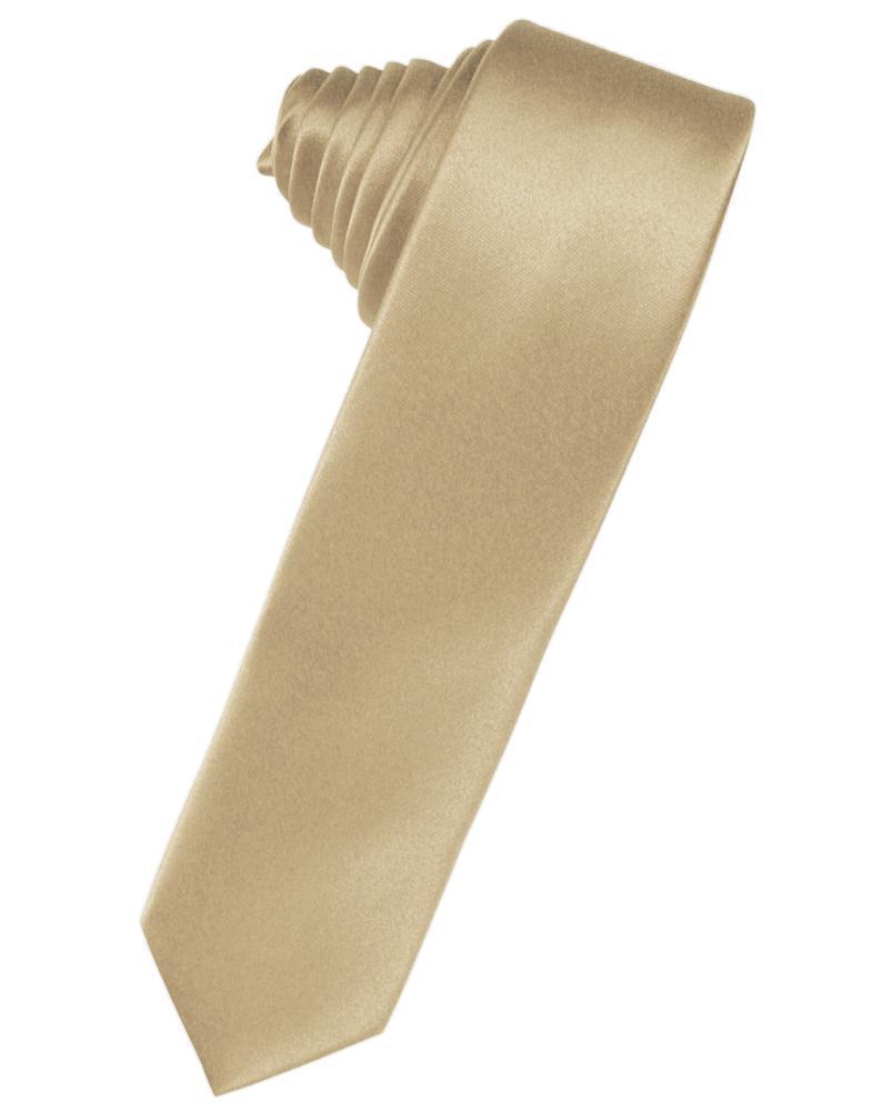 Corbata Luxury Satin Skinny Golden Caballero