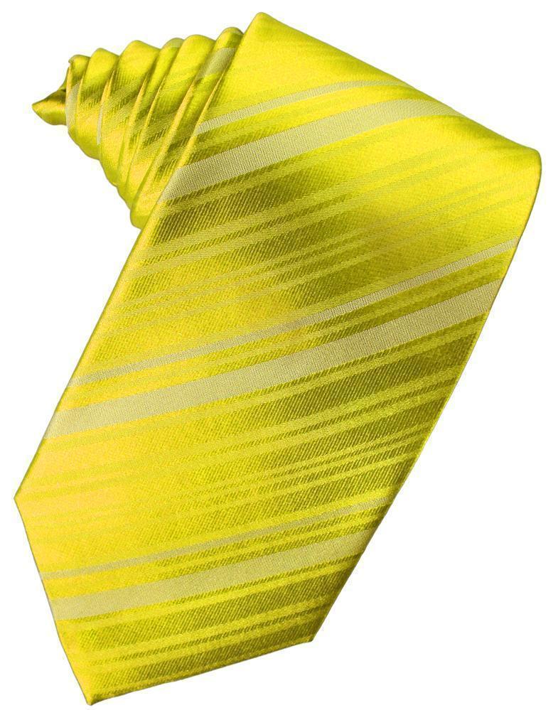 Corbata Striped Satin Lemon Caballero