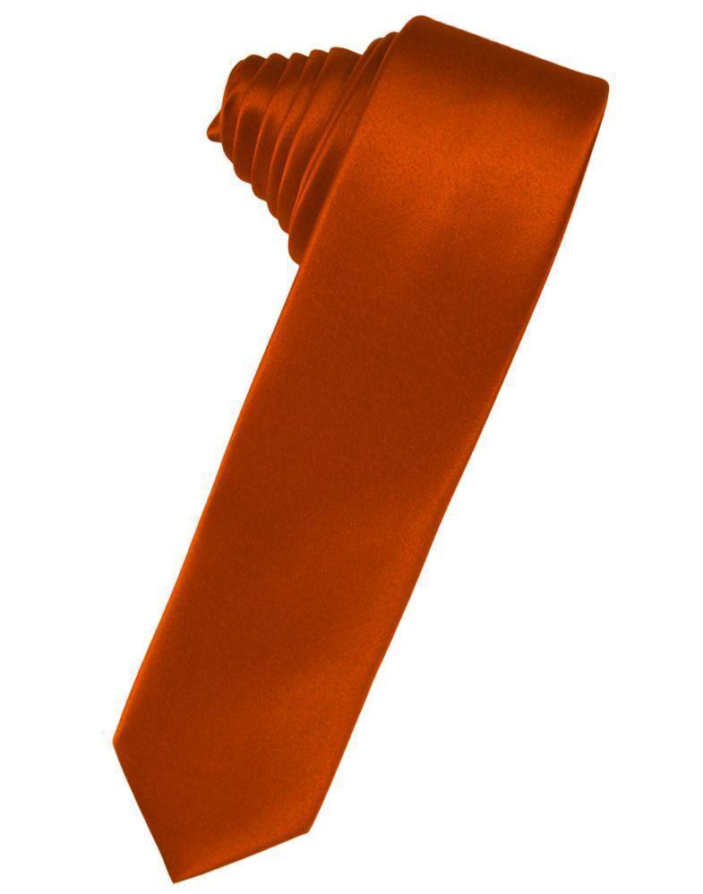 Corbata Luxury Satin Skinny Persimmon Caballero