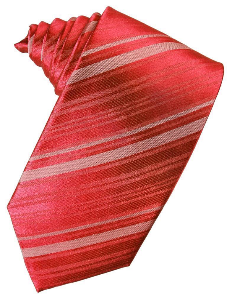 Corbata Striped Silk Persimmon Caballero
