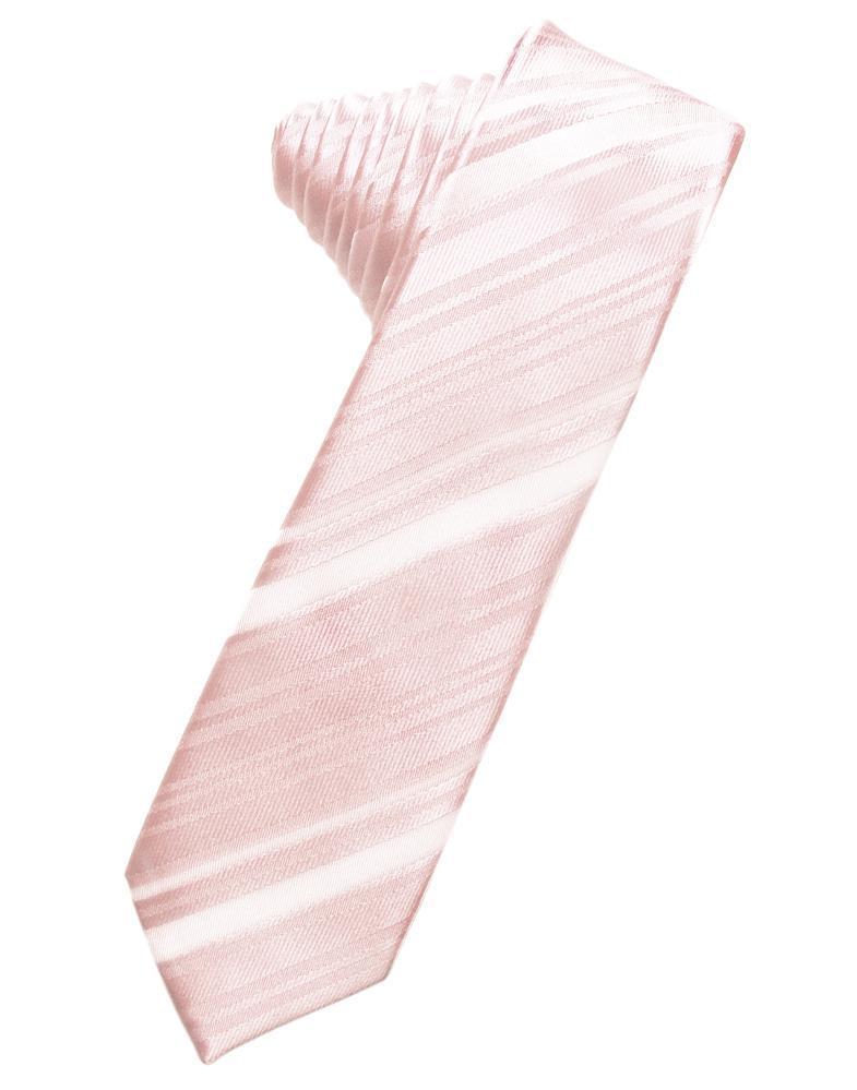 Corbata Striped Satin Skinny Pink Caballero