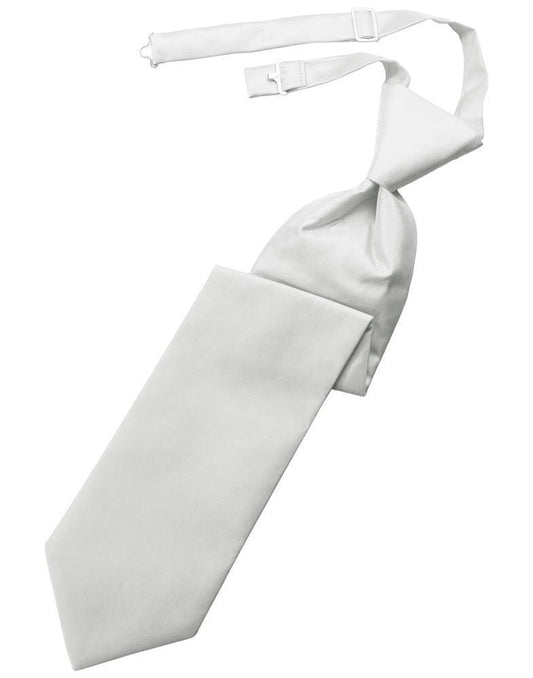 Corbata Solid Twill Windsor Platinum Caballero