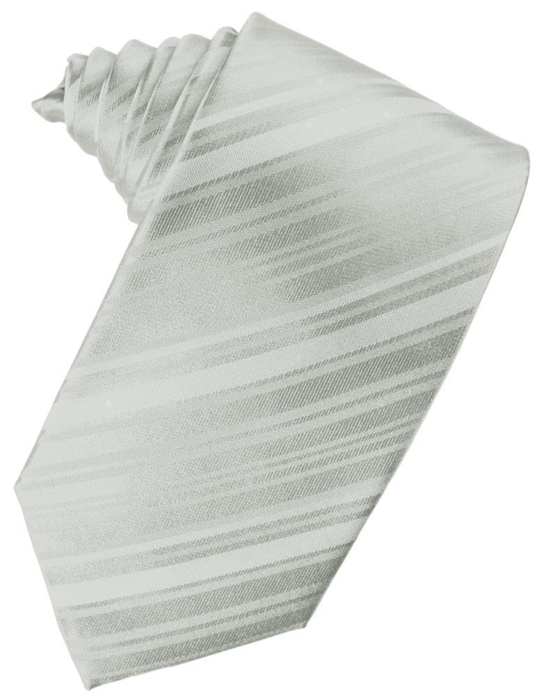 Corbata Striped Satin Platinum Caballero