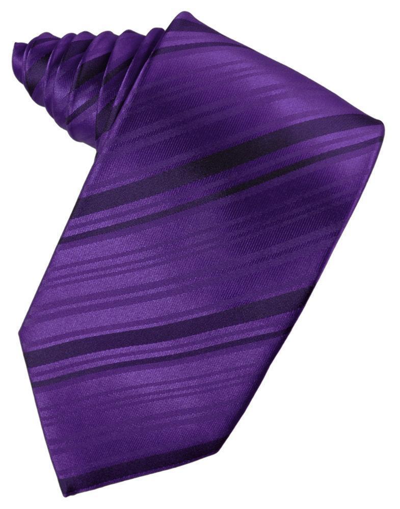 Corbata Striped Satin Purple Caballero