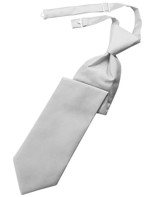 Corbata Solid Twill Windsor Silver Caballero