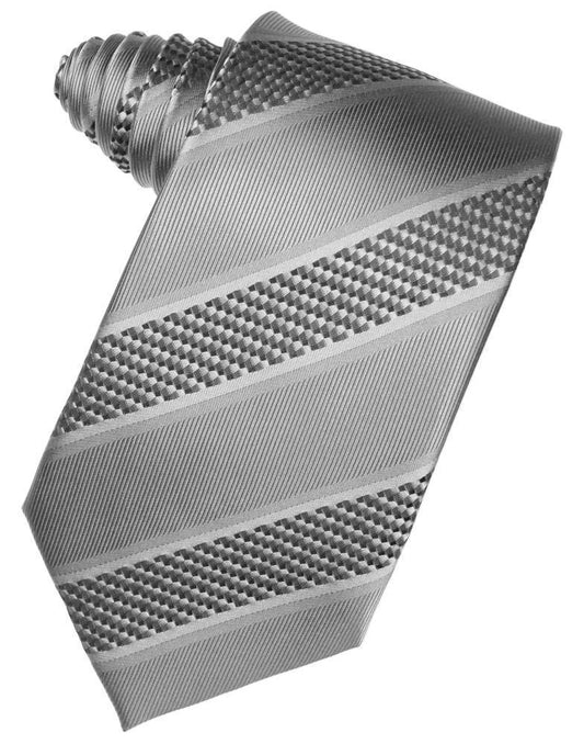 Corbata Venetian Stripe Silver Caballero