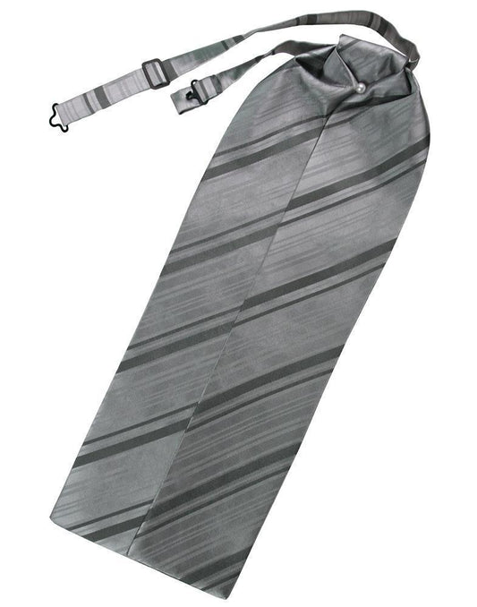 Ascot Striped Satin Silver Caballero