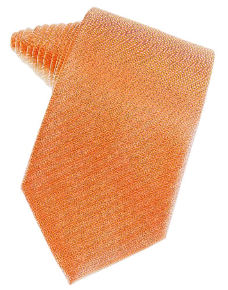 Corbata Herringbone Tangerine Caballero