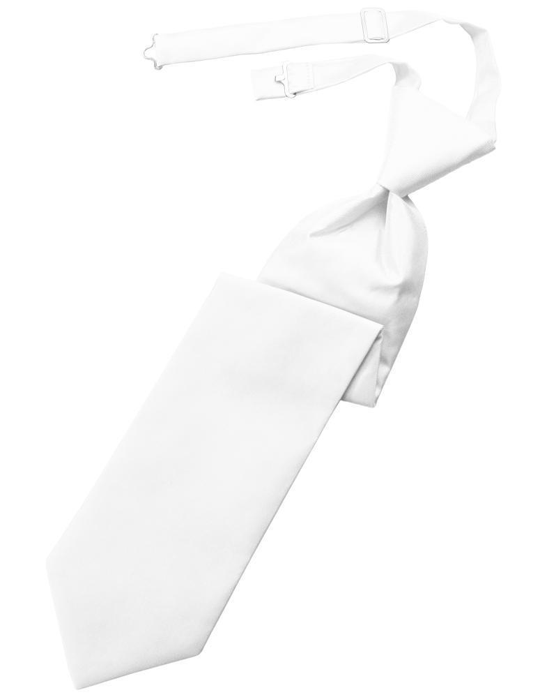 Corbata Solid Twill Windsor White Caballero