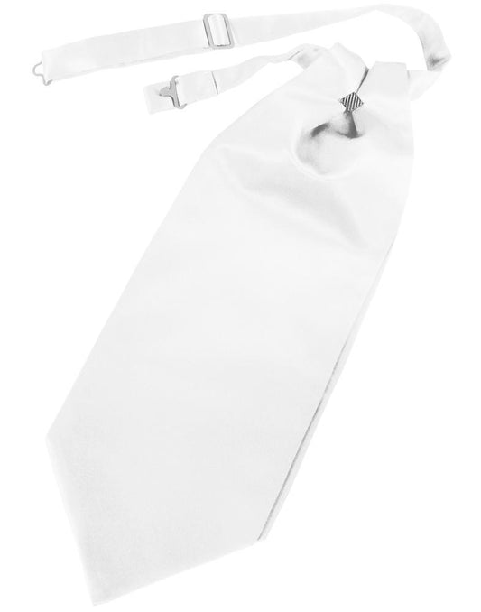 Cravat Luxury Satin White Caballero