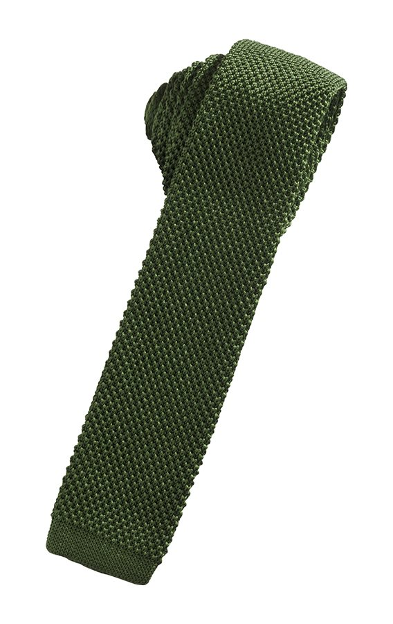 Corbata Silk Knit Army Green Caballero