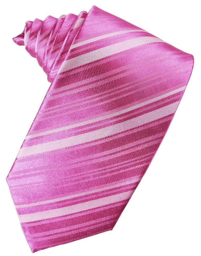 Corbata Striped Silk Fuschia Caballero
