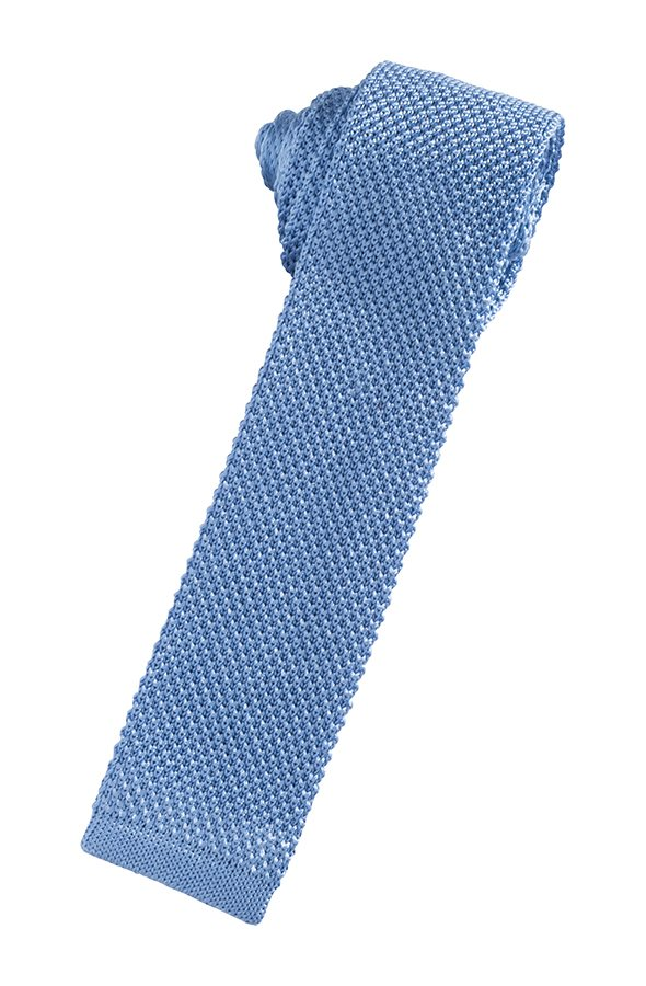 Corbata Silk Knit Leisure Blue Caballero
