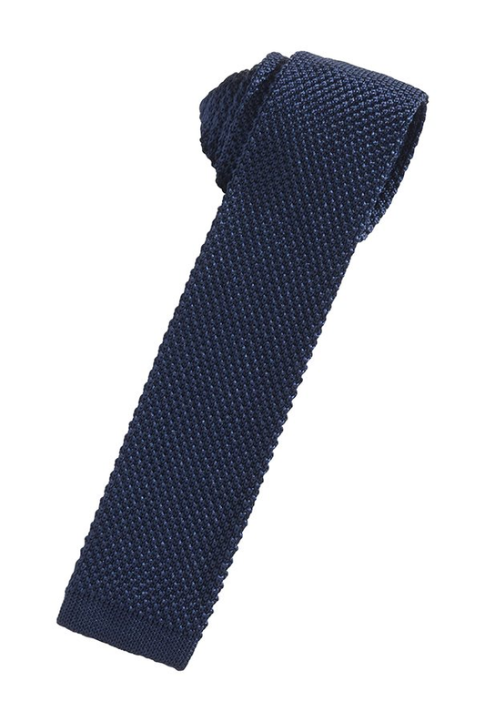 Corbata Silk Knit Navy Caballero