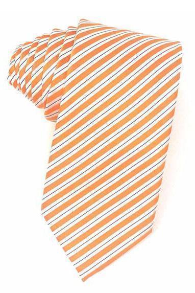 Corbata Newton Stripe Orange Caballero