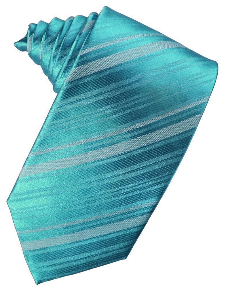 Corbata Striped Silk Turquoise Caballero